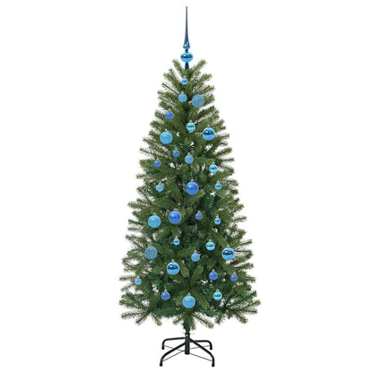 Albero di Natale artificiale con 150 LED Verde 150 cm PE e PVC