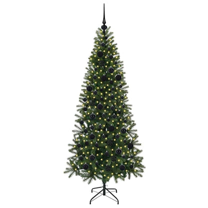 Albero di Natale artificiale con 300 LED Verde 180 cm PE e PVC