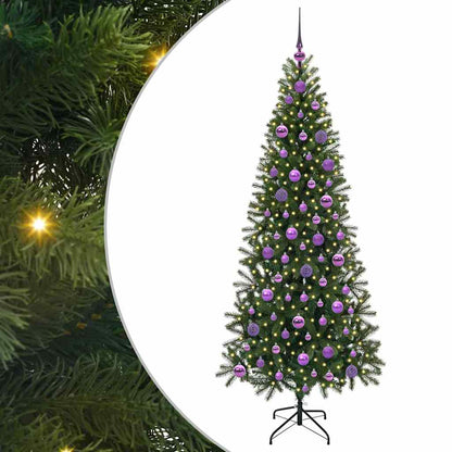 Albero di Natale artificiale con 300 LED Verde 180 cm PE e PVC