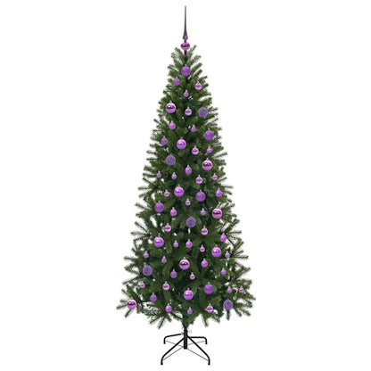 Albero di Natale artificiale con 300 LED Verde 180 cm PE e PVC