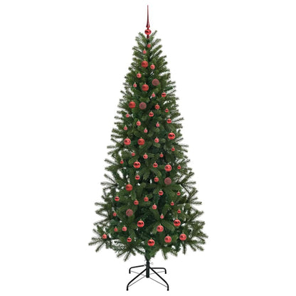 Albero di Natale artificiale con 300 LED Verde 210 cm PE e PVC