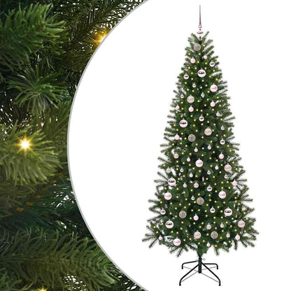 Albero di Natale artificiale con 300 LED Verde 210 cm PE e PVC