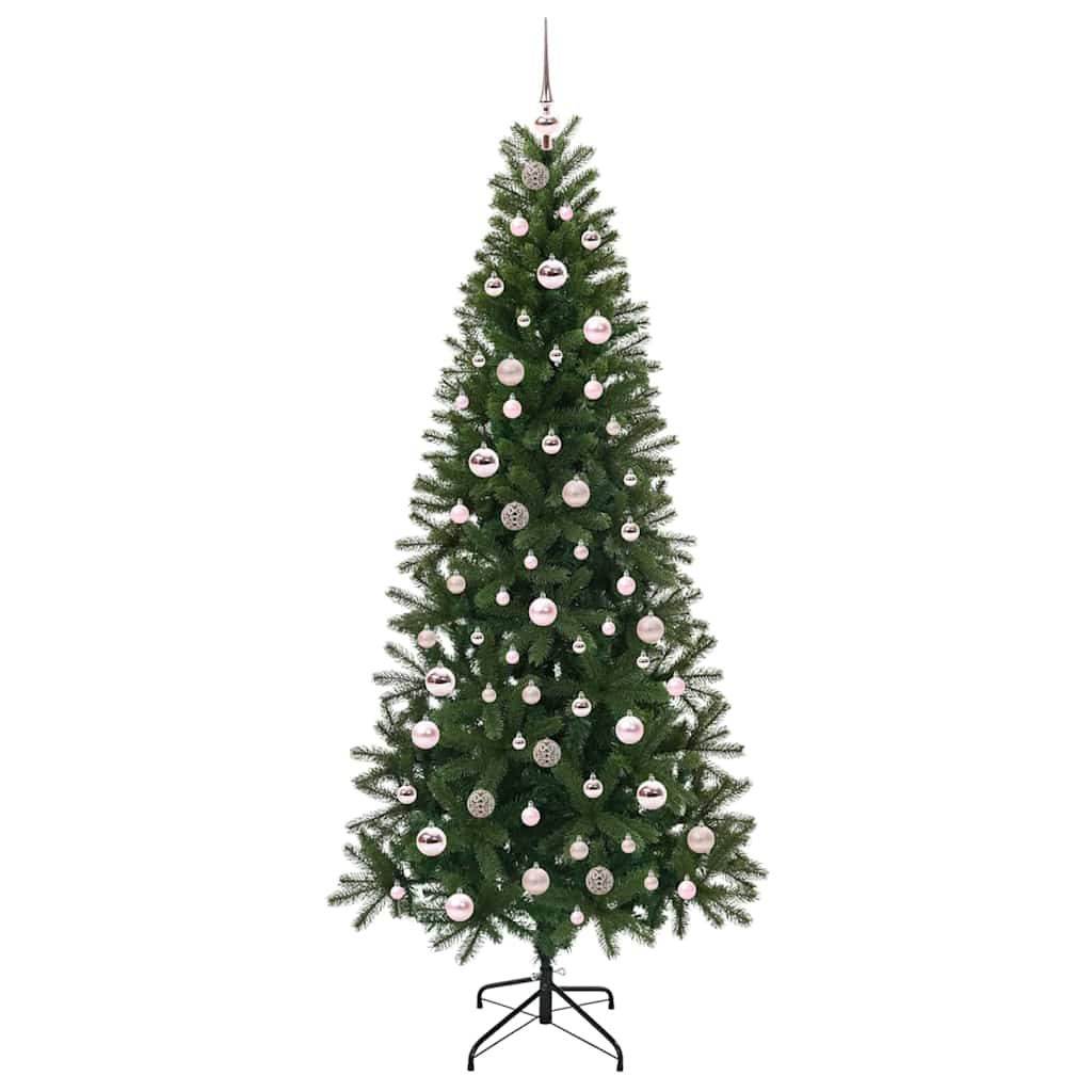 Albero di Natale artificiale con 300 LED Verde 210 cm PE e PVC
