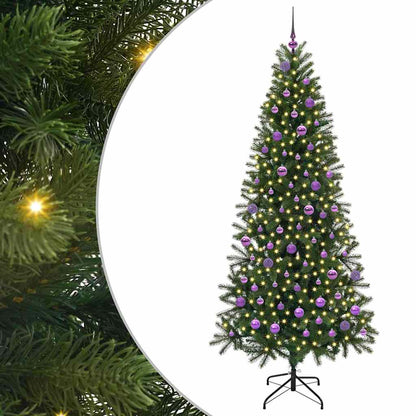 Albero di Natale artificiale con 300 LED Verde 210 cm PE e PVC