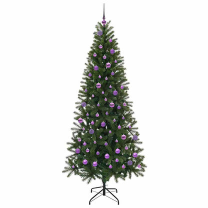 Albero di Natale artificiale con 300 LED Verde 210 cm PE e PVC