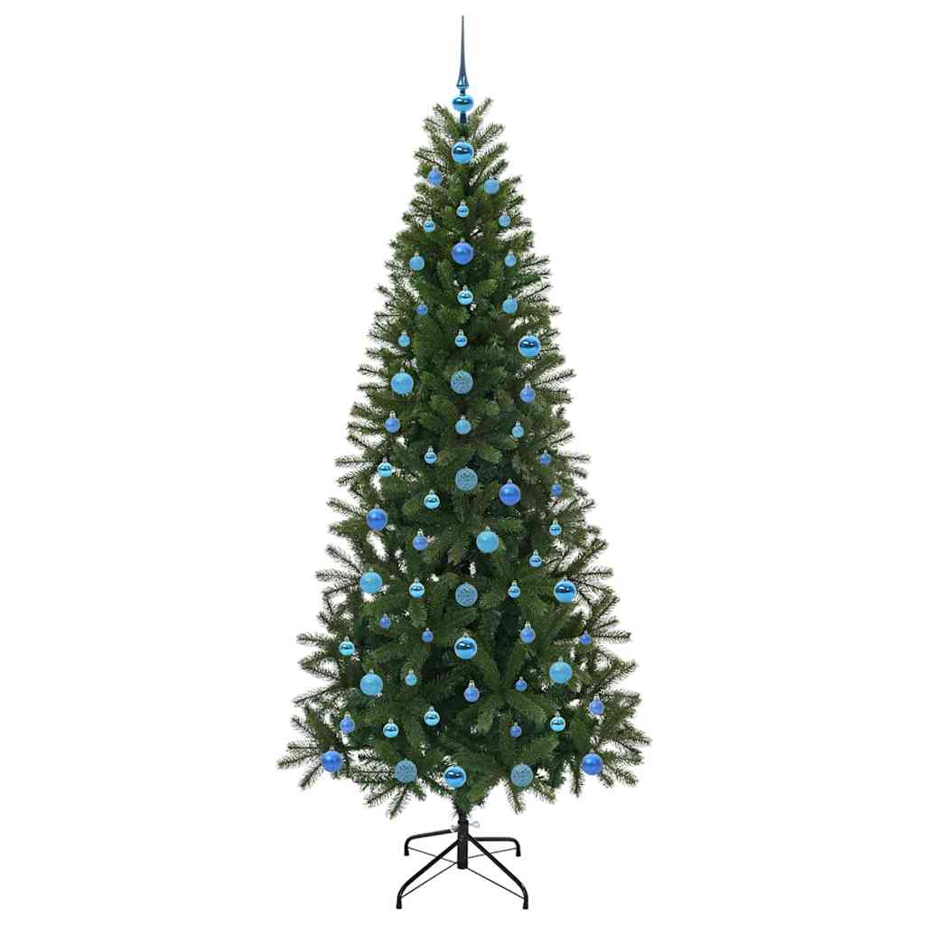 Albero di Natale artificiale con 300 LED Verde 210 cm PE e PVC