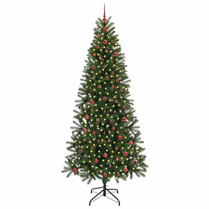 Albero di Natale artificiale con 300 LED Verde 240 cm PE e PVC