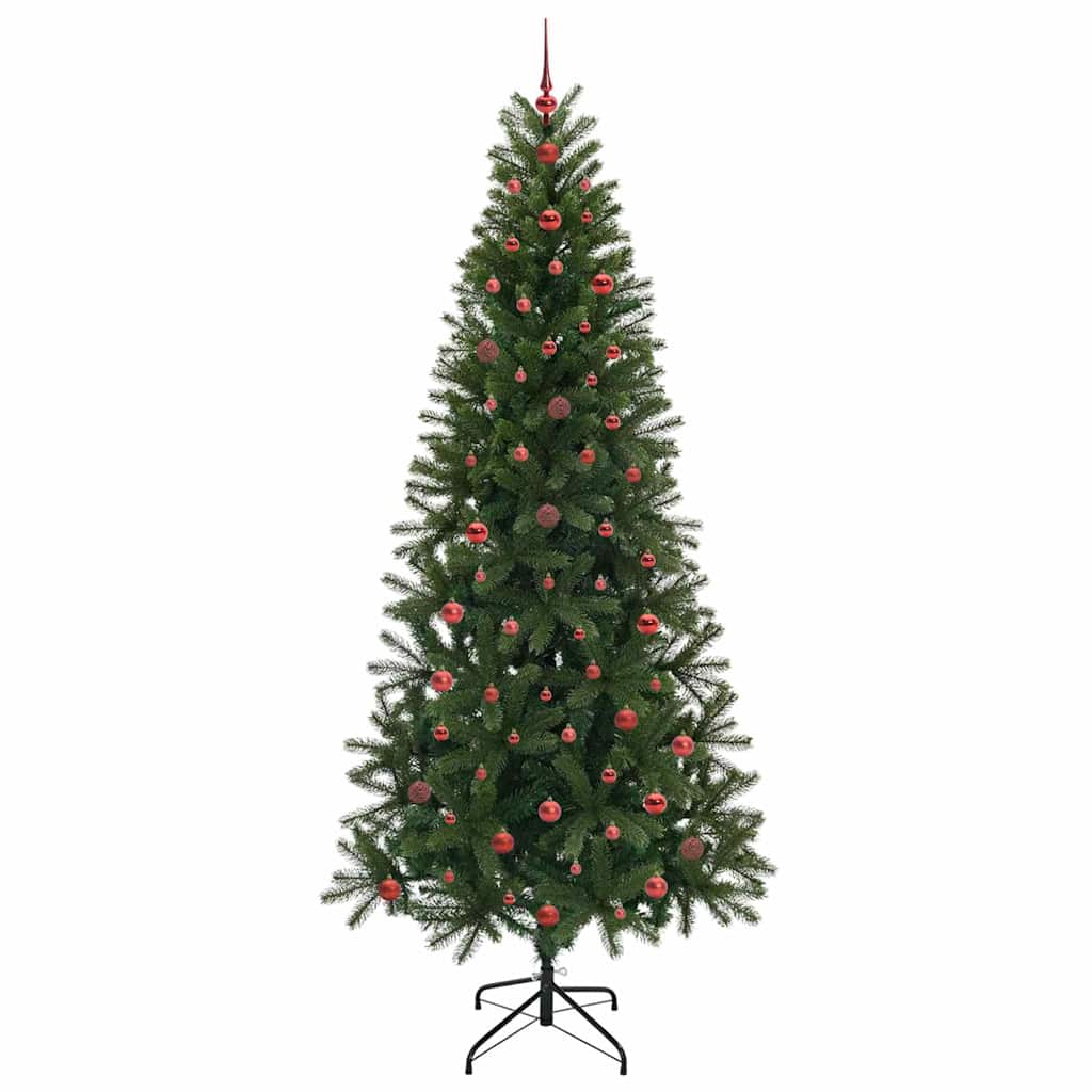 Albero di Natale artificiale con 300 LED Verde 240 cm PE e PVC