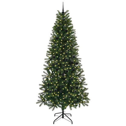 Albero di Natale artificiale con 300 LED Verde 240 cm PE e PVC