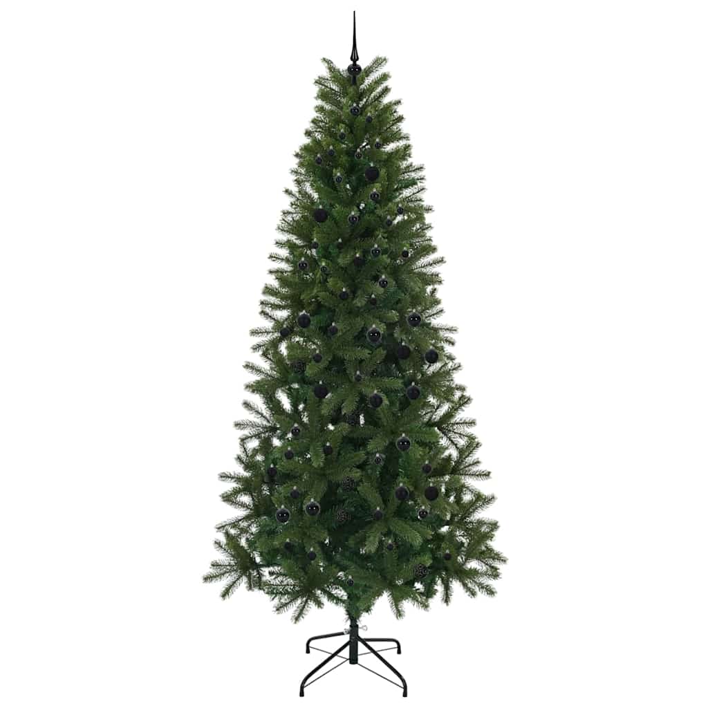 Albero di Natale artificiale con 300 LED Verde 240 cm PE e PVC