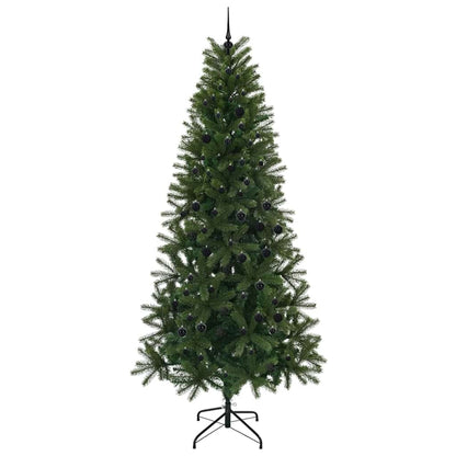 Albero di Natale artificiale con 300 LED Verde 240 cm PE e PVC
