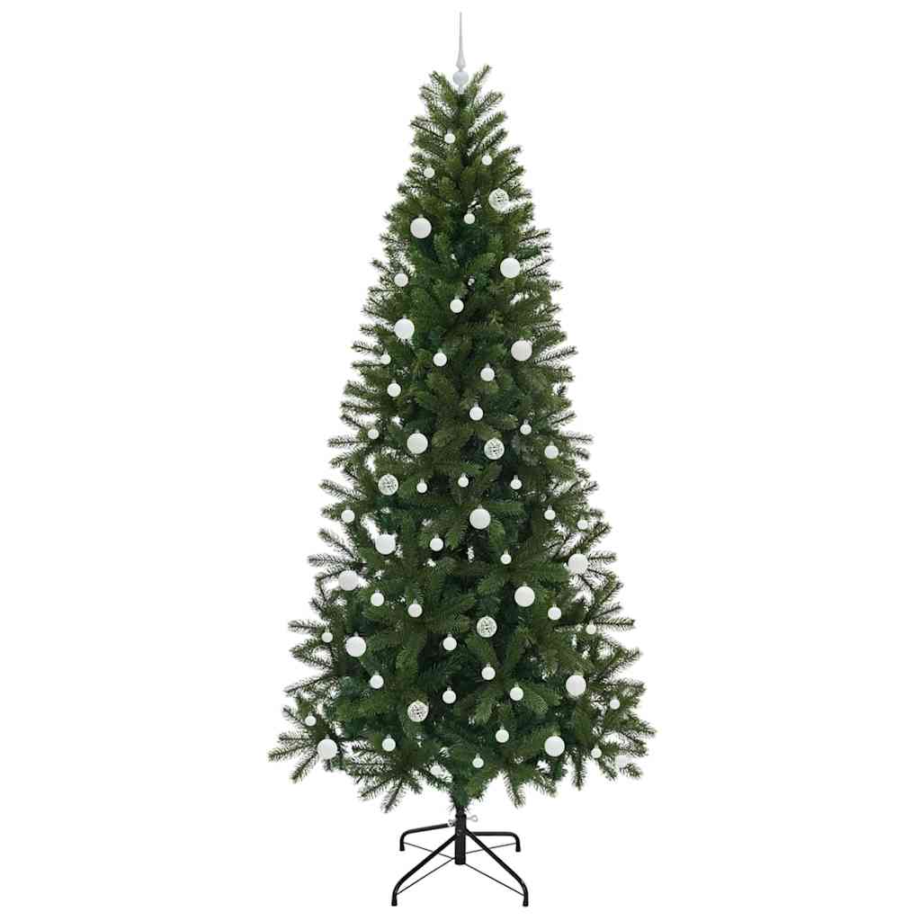 Albero di Natale artificiale con 300 LED Verde 240 cm PE e PVC