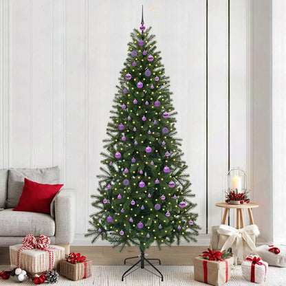 Albero di Natale artificiale con 300 LED Verde 240 cm PE e PVC