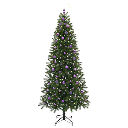 Albero di Natale artificiale con 300 LED Verde 240 cm PE e PVC