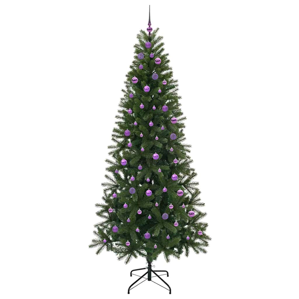 Albero di Natale artificiale con 300 LED Verde 240 cm PE e PVC