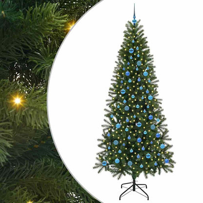 Albero di Natale artificiale con 300 LED Verde 240 cm PE e PVC
