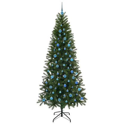 Albero di Natale artificiale con 300 LED Verde 240 cm PE e PVC