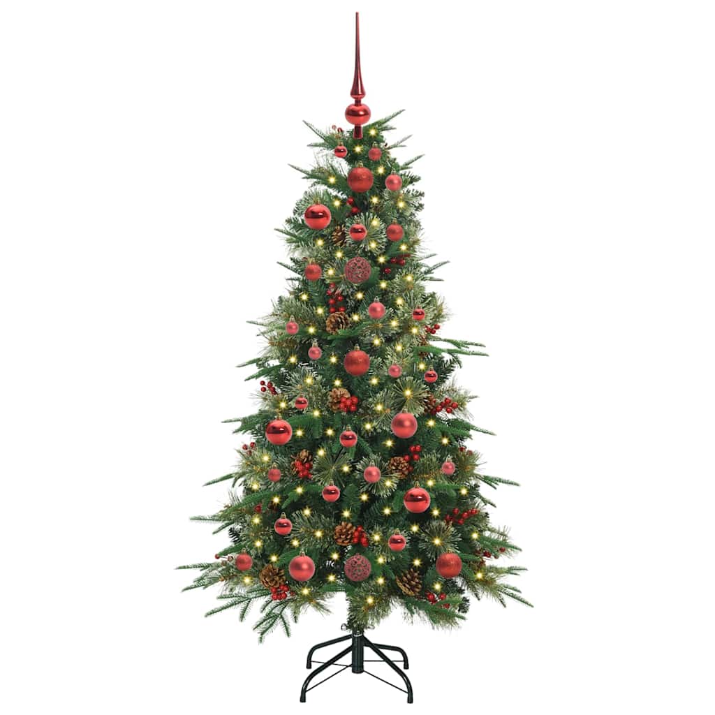 Albero di Natale Artificiale con Rami Pieghevoli Verde 120 cm