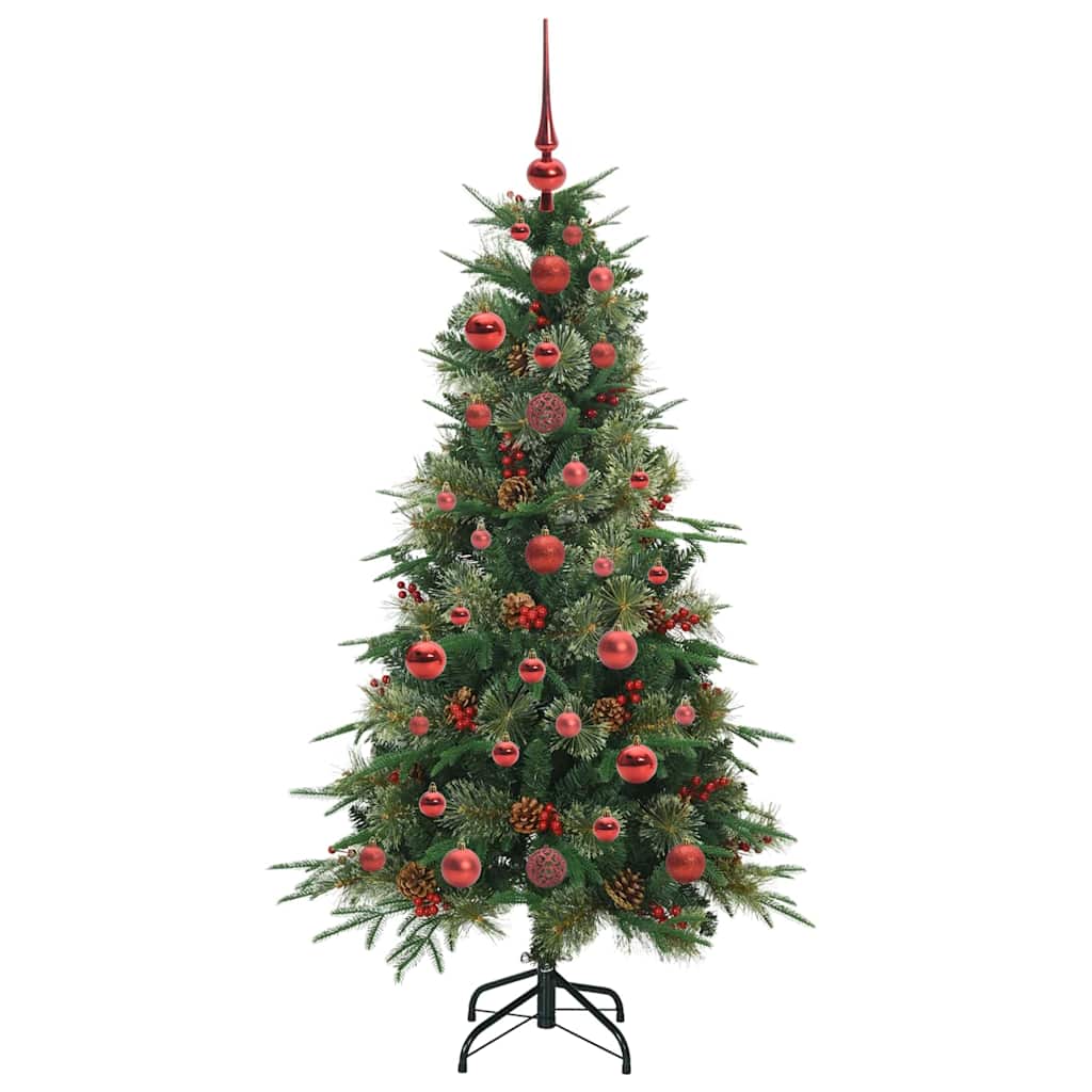 Albero di Natale Artificiale con Rami Pieghevoli Verde 120 cm