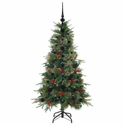 Albero di Natale Artificiale con Rami Pieghevoli Verde 120 cm