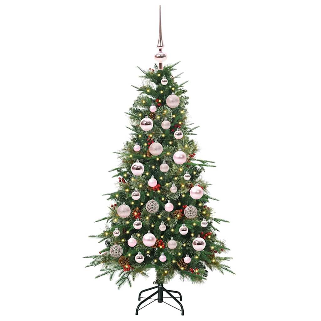 Albero di Natale Artificiale con Rami Pieghevoli Verde 120 cm