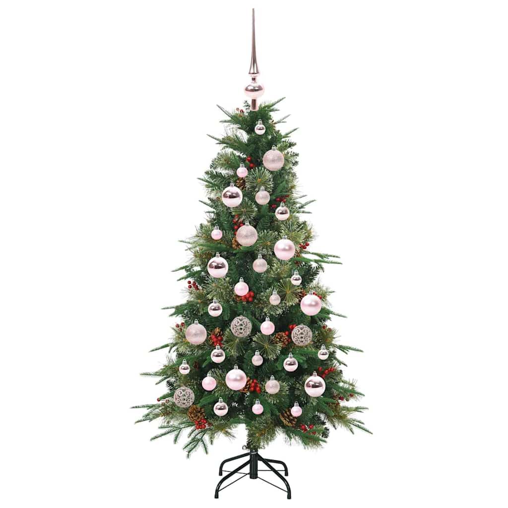 Albero di Natale Artificiale con Rami Pieghevoli Verde 120 cm