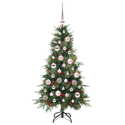 Albero di Natale Artificiale con Rami Pieghevoli Verde 120 cm
