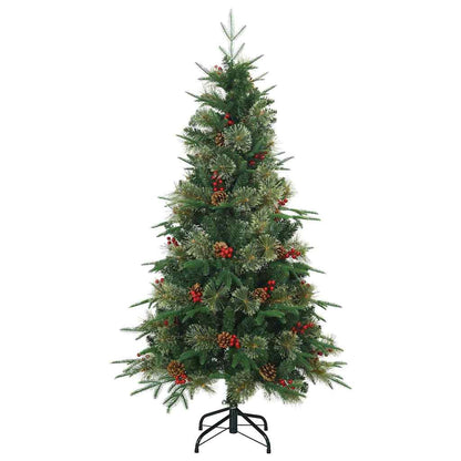 Albero di Natale Artificiale con Rami Pieghevoli Verde 120 cm