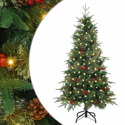 Albero di Natale Artificiale con Rami Pieghevoli Verde 150 cm