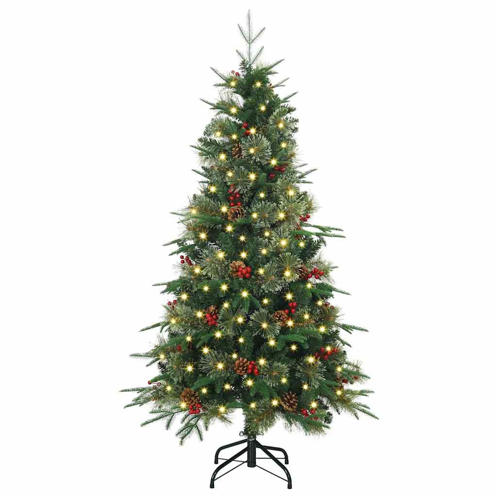 Albero di Natale Artificiale con Rami Pieghevoli Verde 150 cm