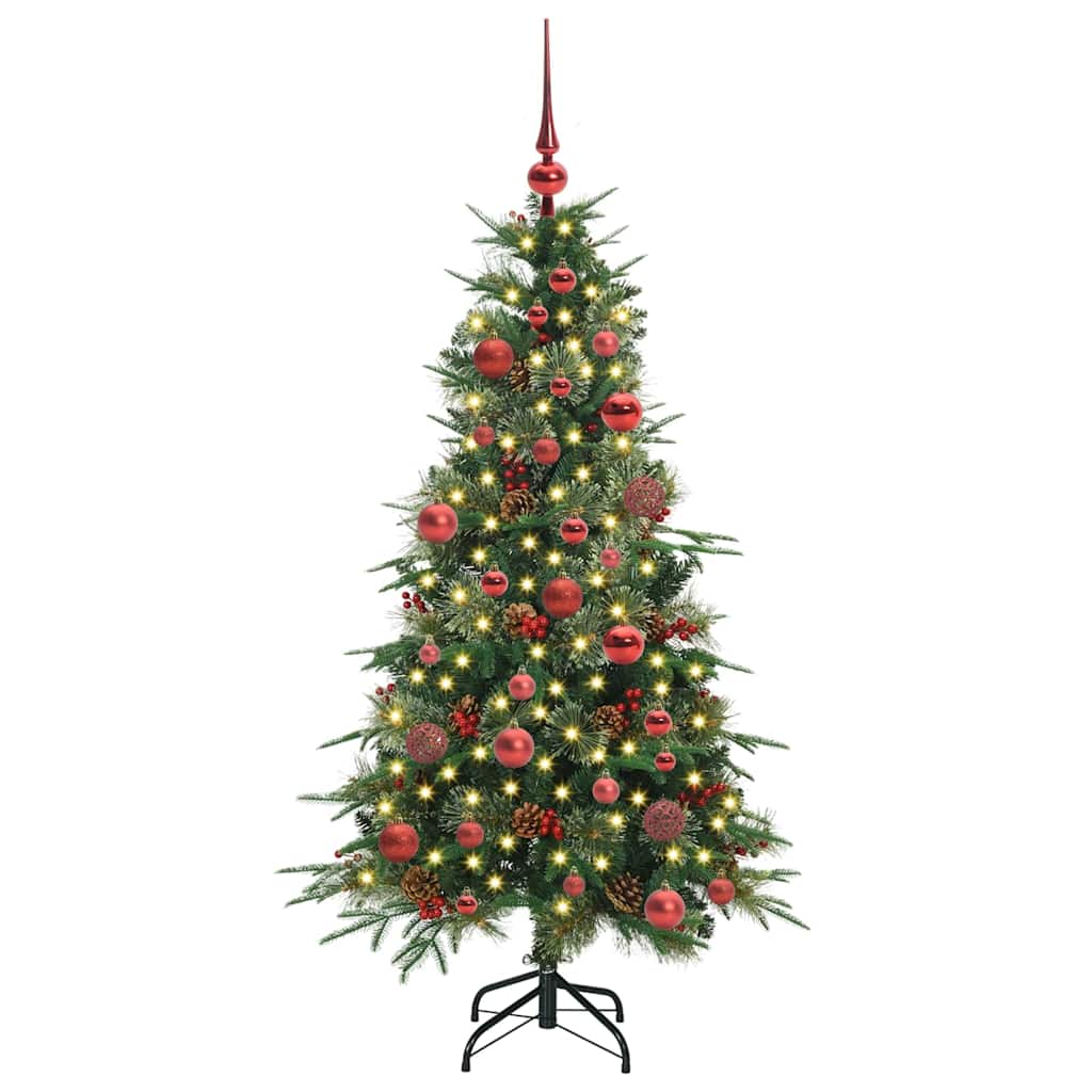 Albero di Natale Artificiale con Rami Pieghevoli Verde 150 cm