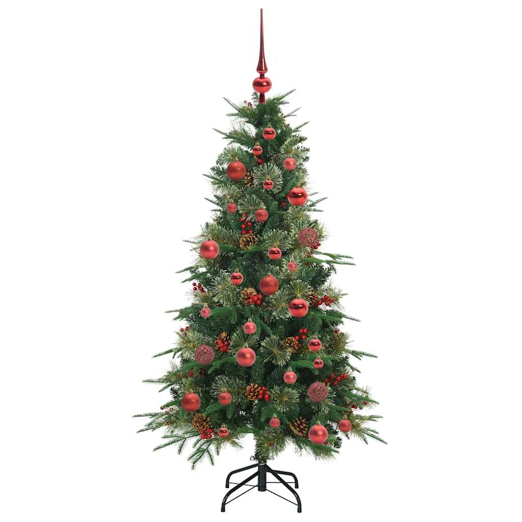 Albero di Natale Artificiale con Rami Pieghevoli Verde 150 cm
