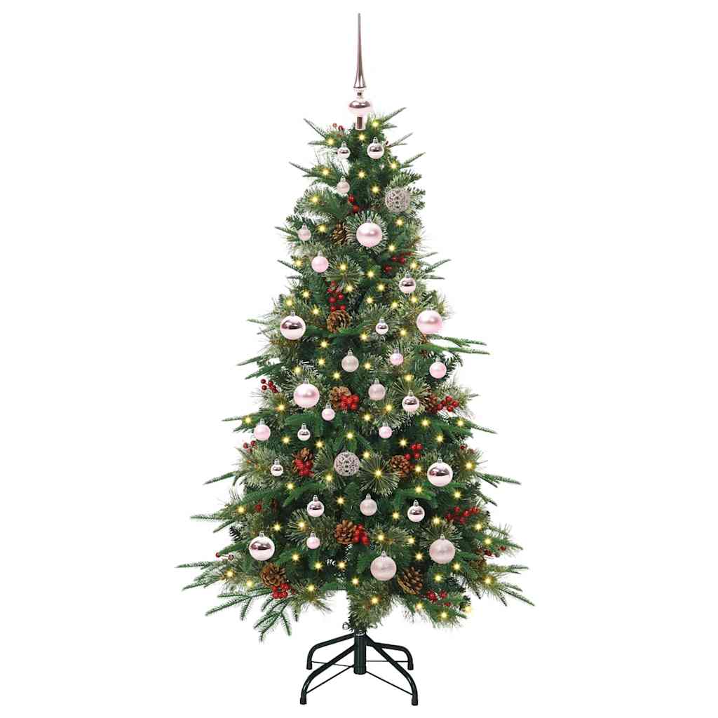 Albero di Natale Artificiale con Rami Pieghevoli Verde 150 cm