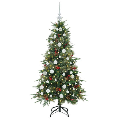 Albero di Natale Artificiale con Rami Pieghevoli Verde 150 cm