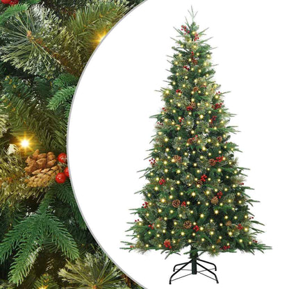 Albero di Natale Artificiale con Rami Pieghevoli Verde 180 cm