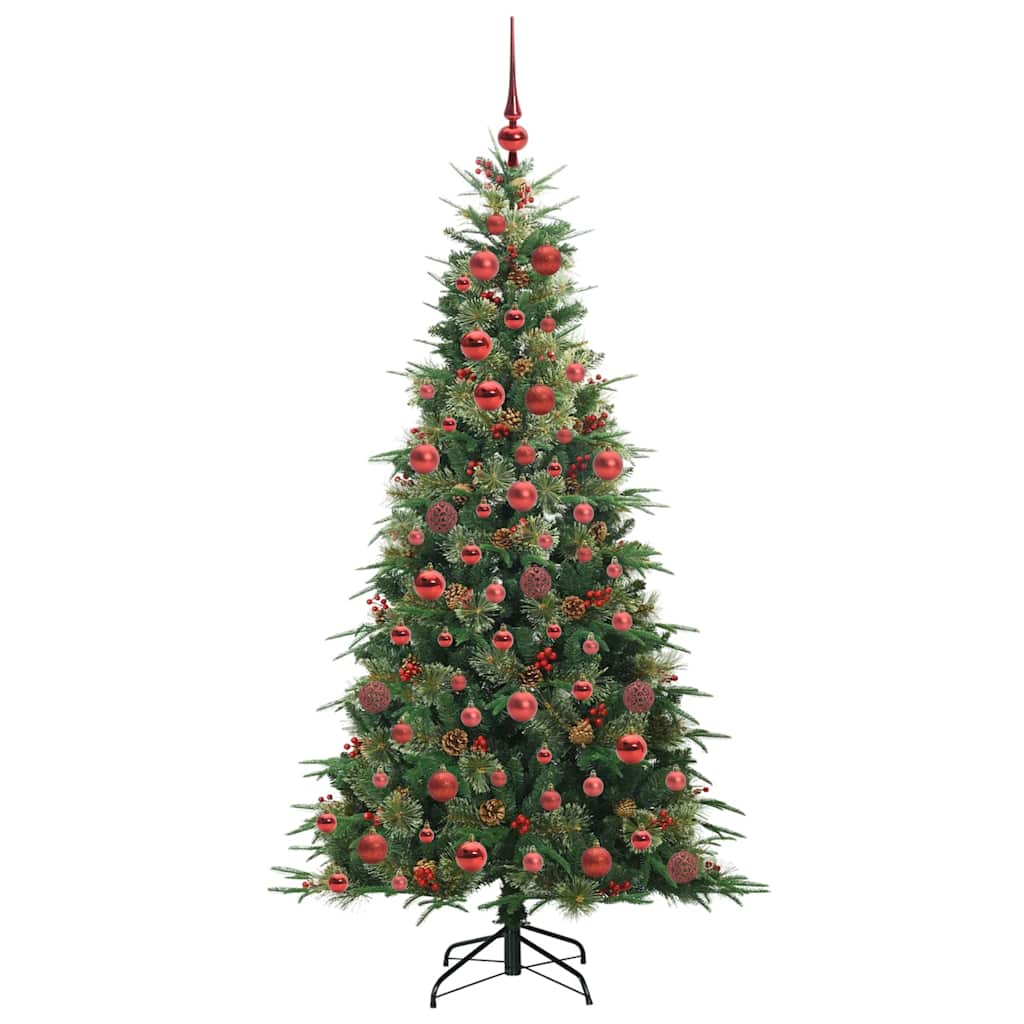 Albero di Natale Artificiale con Rami Pieghevoli Verde 180 cm