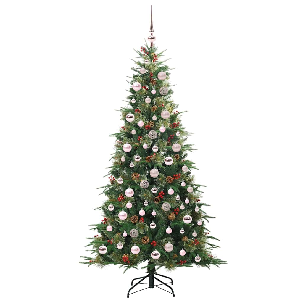 Albero di Natale Artificiale con Rami Pieghevoli Verde 180 cm