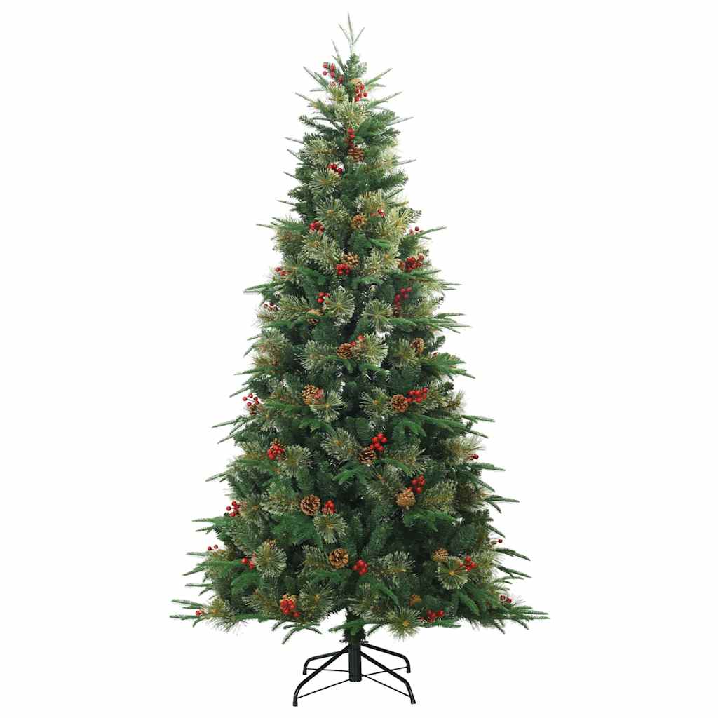 Albero di Natale Artificiale con Rami Pieghevoli Verde 180 cm