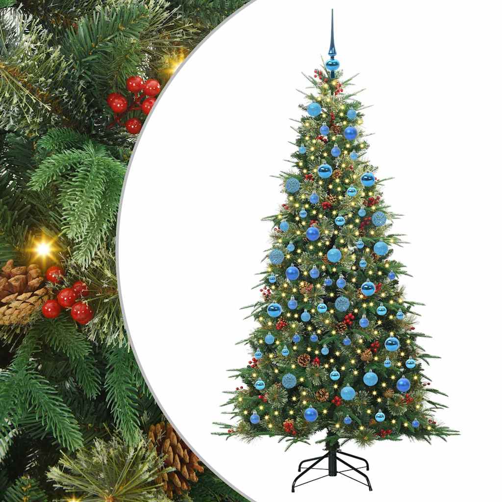 Albero di Natale Artificiale con Rami Pieghevoli Verde 180 cm