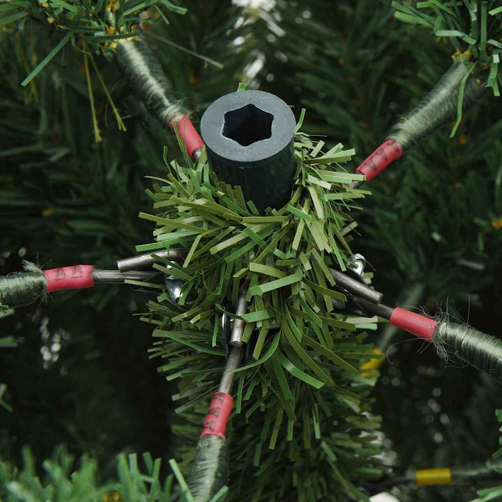 Albero di Natale Artificiale con Rami Pieghevoli Verde 210 cm