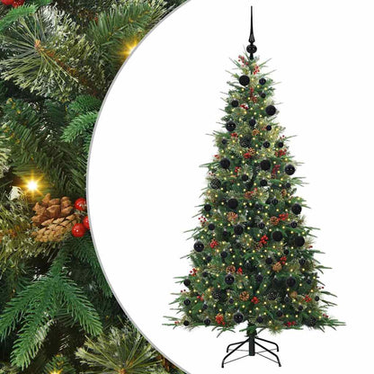 Albero di Natale Artificiale con Rami Pieghevoli Verde 210 cm