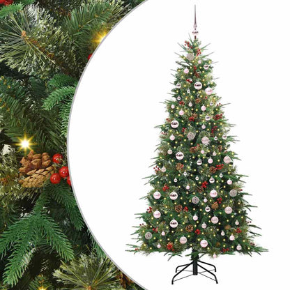 Albero di Natale Artificiale con Rami Pieghevoli Verde 210 cm