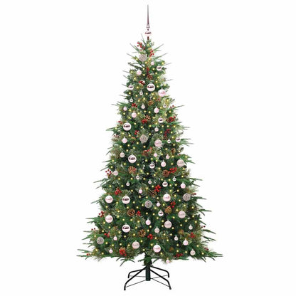 Albero di Natale Artificiale con Rami Pieghevoli Verde 210 cm