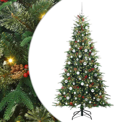 Albero di Natale Artificiale con Rami Pieghevoli Verde 210 cm