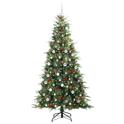 Albero di Natale Artificiale con Rami Pieghevoli Verde 210 cm