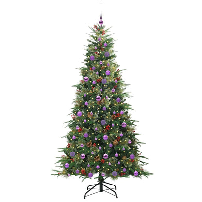 Albero di Natale Artificiale con Rami Pieghevoli Verde 210 cm