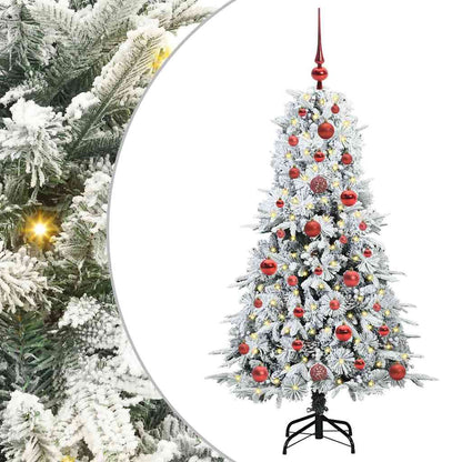 Albero di Natale Artificiale con Rami Pieghevoli Bianco 120 cm