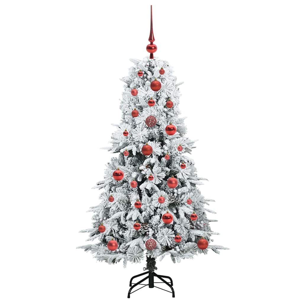 Albero di Natale Artificiale con Rami Pieghevoli Bianco 120 cm