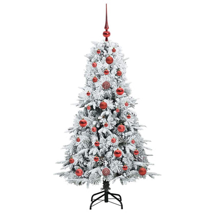 Albero di Natale Artificiale con Rami Pieghevoli Bianco 120 cm