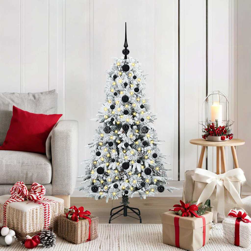 Albero di Natale Artificiale con Rami Pieghevoli Bianco 120 cm